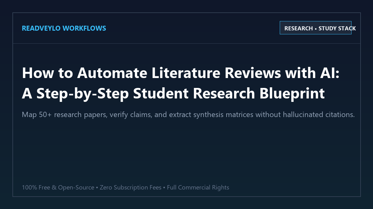 Automate Literature Reviews with AI Workflow Banner