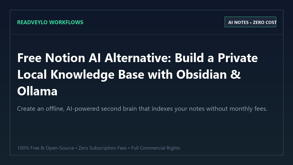 Free Notion AI Alternative: Private Knowledge Base with Obsidian and Ollama