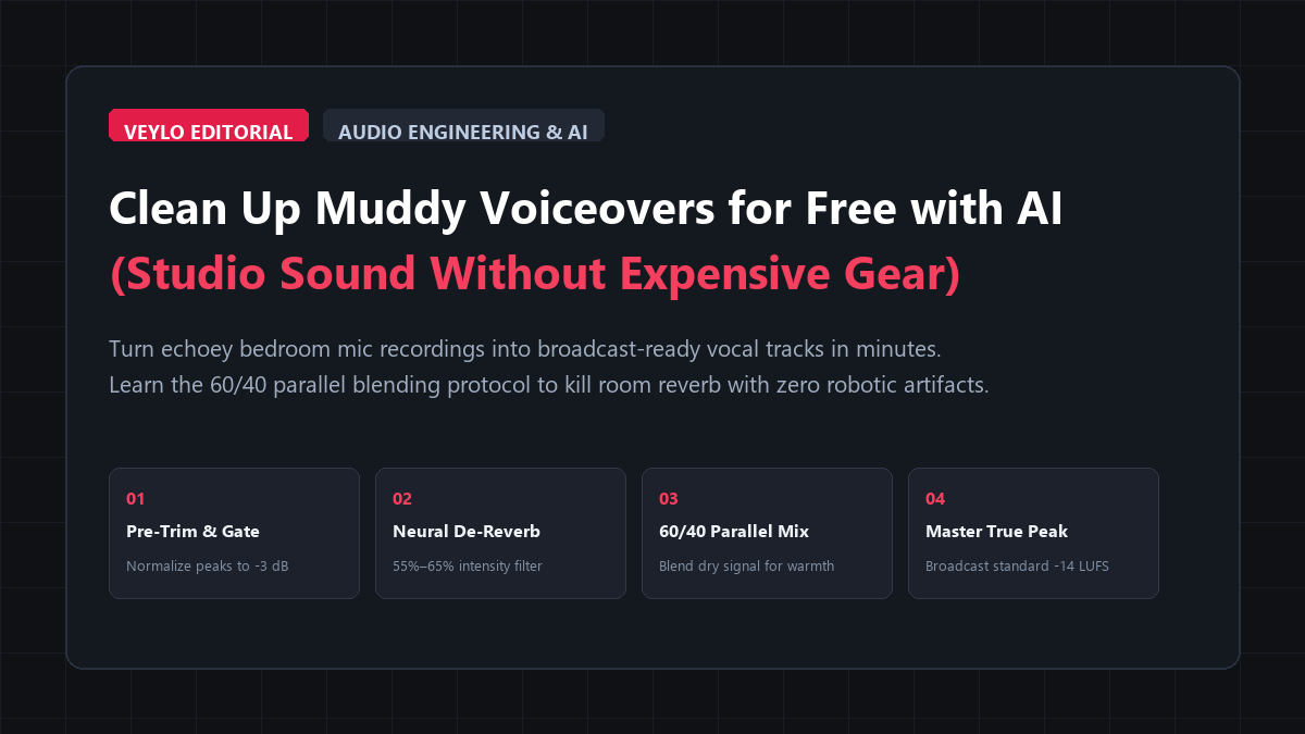 How to Clean Up Muddy Voiceovers for Free with AI