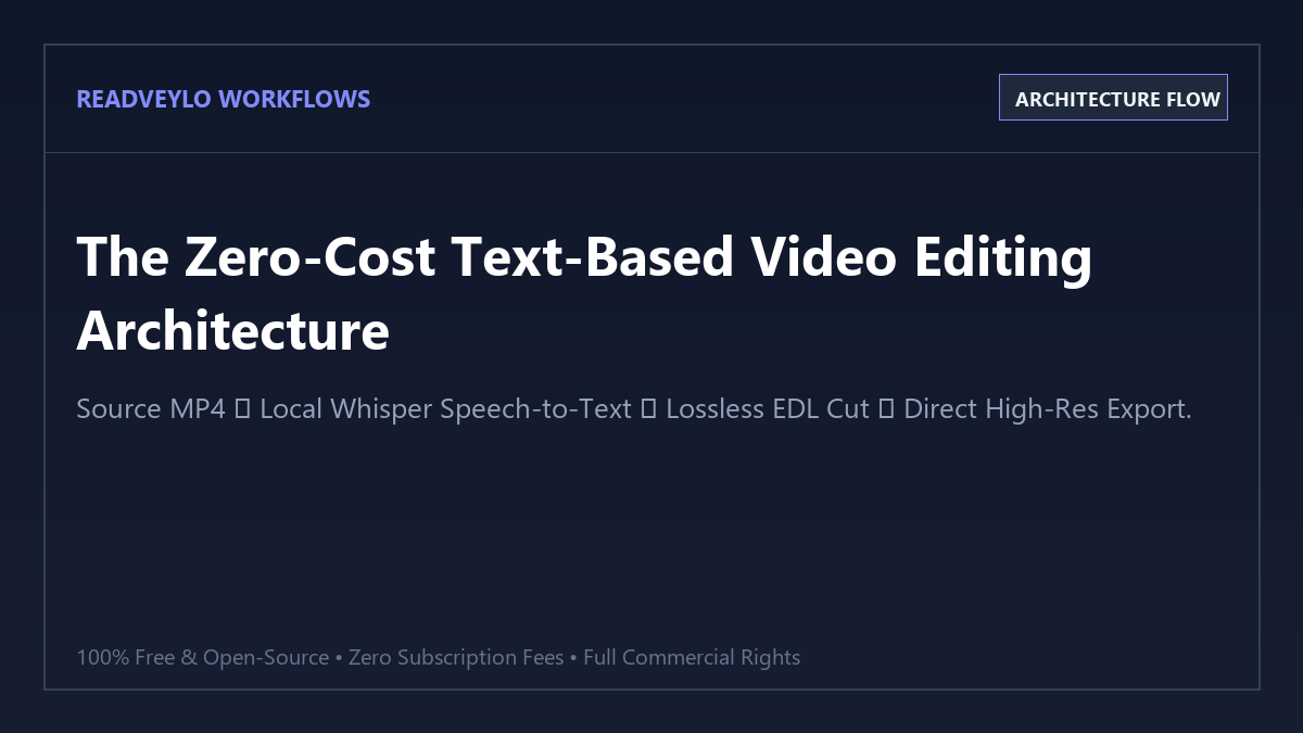 Text-Based Video Editing Workflow Diagram