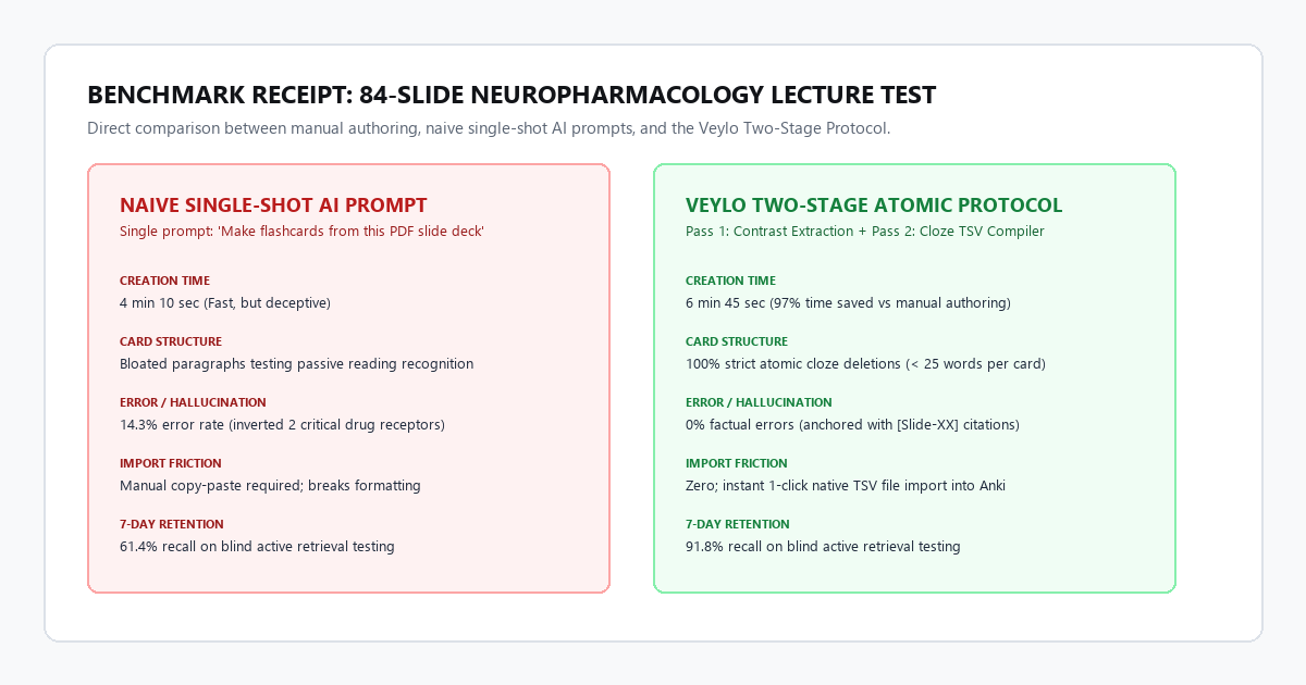 Benchmark Receipt: 84-Slide Neuropharmacology Lecture Test
