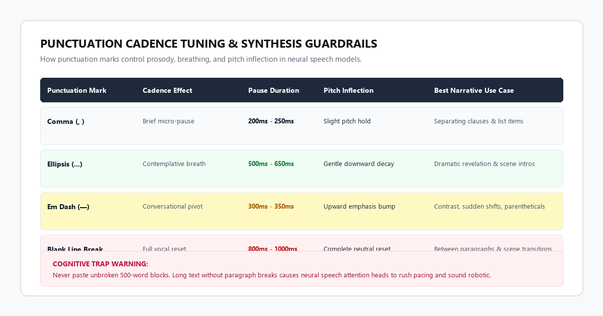 Punctuation Cadence Tuning & Synthesis Guardrails