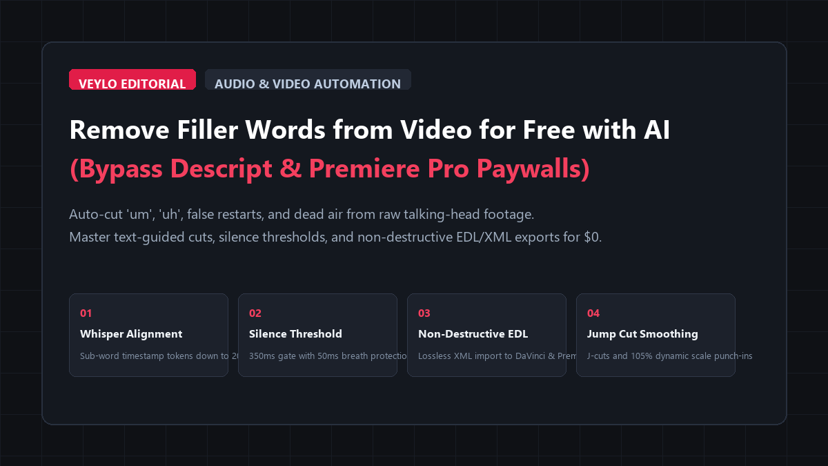 How to Remove Filler Words from Video for Free with AI
