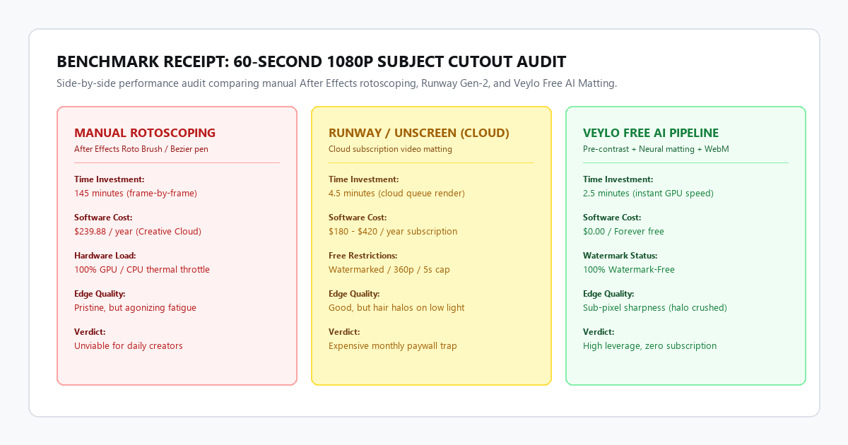 Benchmark Receipt: 60-Second 1080p Subject Cutout Audit