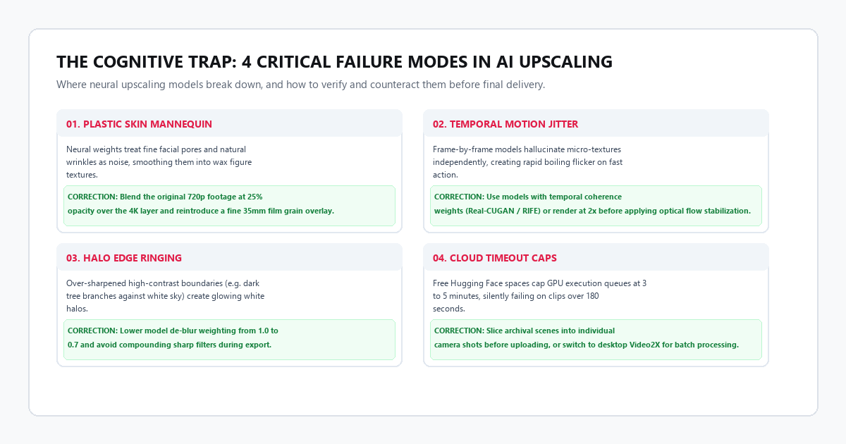 The Cognitive Trap: 4 Critical Failure Modes in AI Upscaling